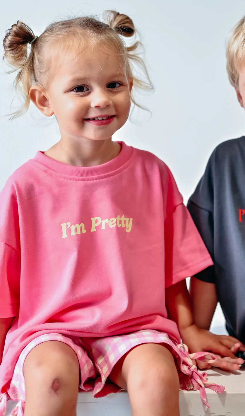 Dear Darcy - I'm Pretty - Over Sized Toddler Tee