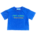 Mr Boaz - Mum swears she's fine (acid wash blue) - Oversized tee