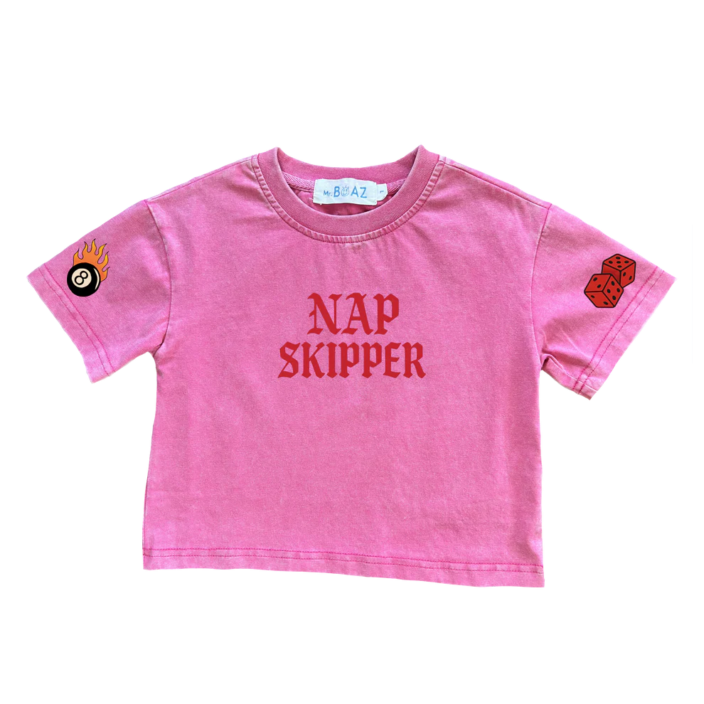 Mr Boaz - Nap Skipper (acid wash pink) - Oversized tee