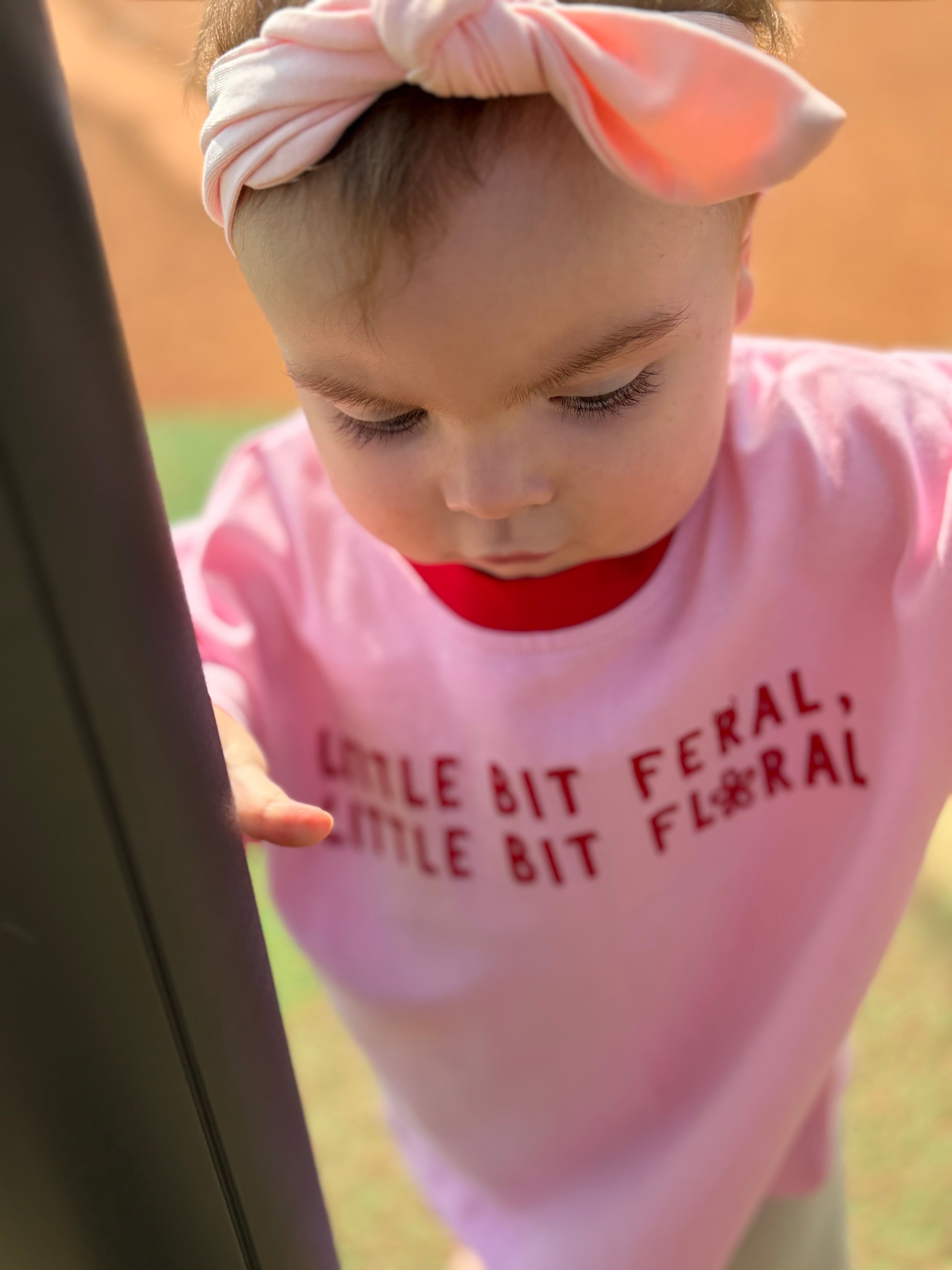 Voodoo Child - Feral but Floral oversized tee - Pink