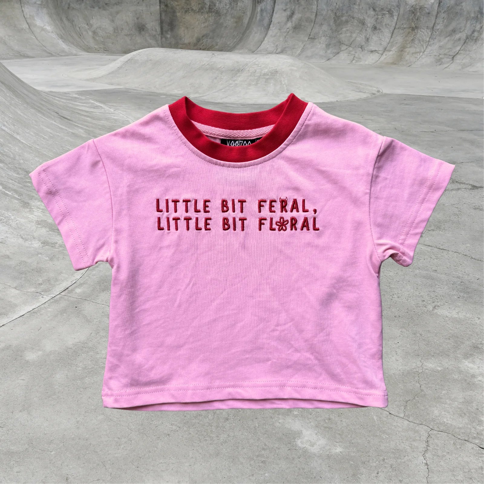 Voodoo Child - Feral but Floral oversized tee - Pink